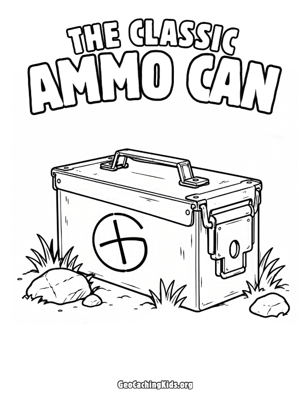 First-page preview of Ammo Can Coloring Sheet