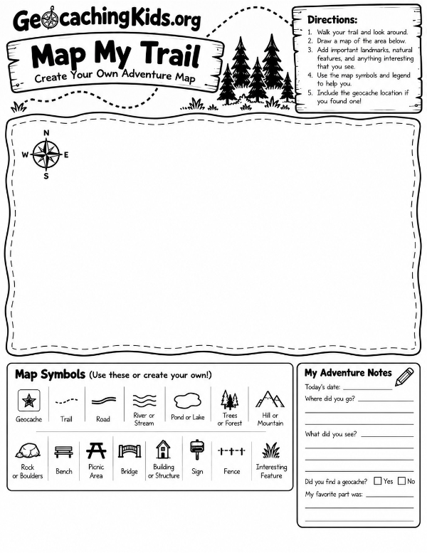First-page preview of Map My Trail – Create Your Own Adventure Map